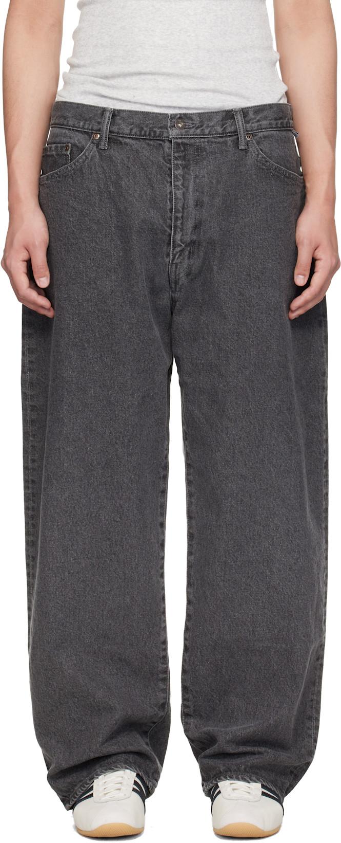 Gray 'Blues' Straight Jeans by WTAPS