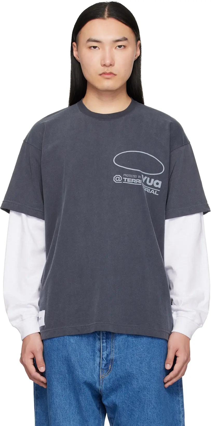Gray SLDR Long Sleeve T-shirt by WTAPS