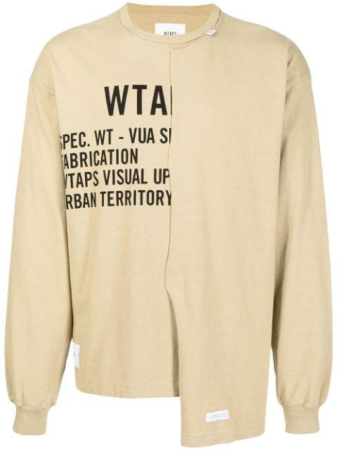 logo-print panelled T-shirt by WTAPS | jellibeans