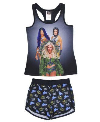 Little Girls Sasha Banks Bayley Charlotte Flair Tank Short 2Piece Pajama Set by WWE Little Girls Sasha Banks Bayley Charlotte Flair Tank Short 2Piece Pajama Set by WWE