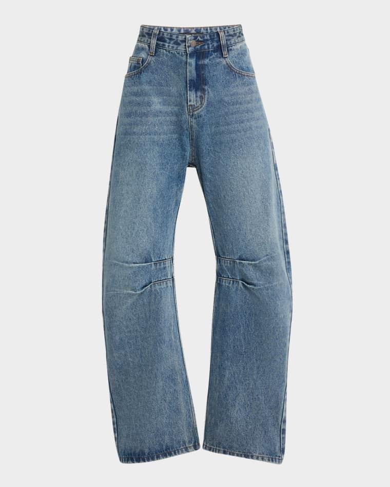 Curved Dart Leg Jeans by WYNN HAMLYN