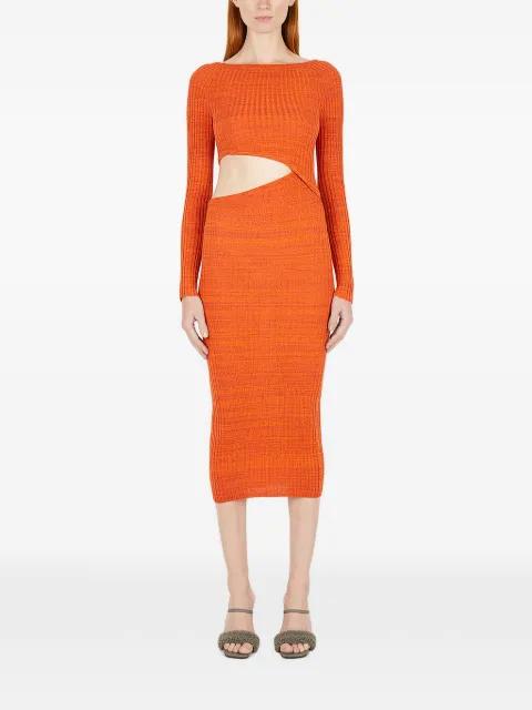 Origami cut-out midi dress by WYNN HAMLYN