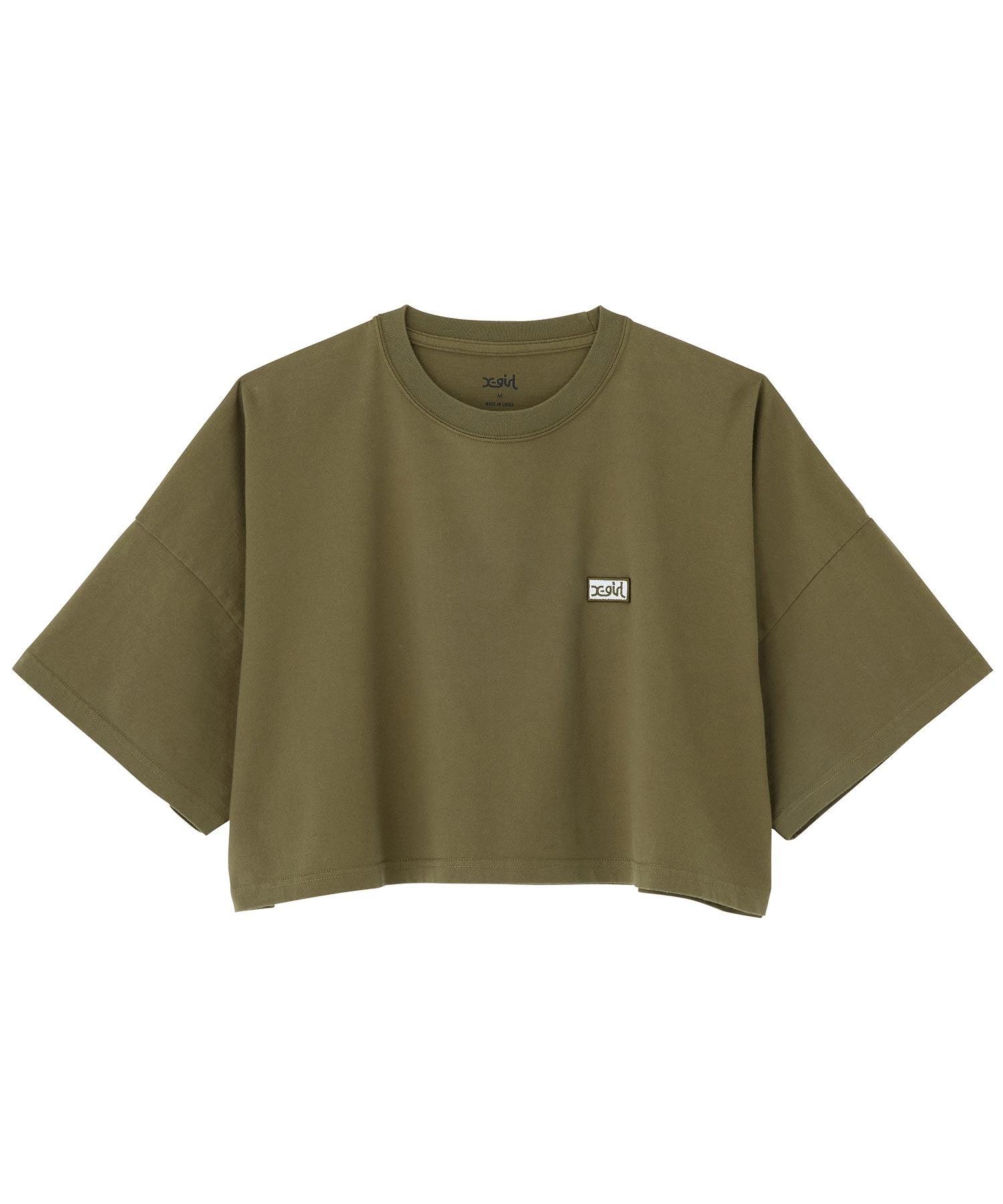 X-GIRL - Box Logo S/S Wide Tee - (Olive) by X-GIRL