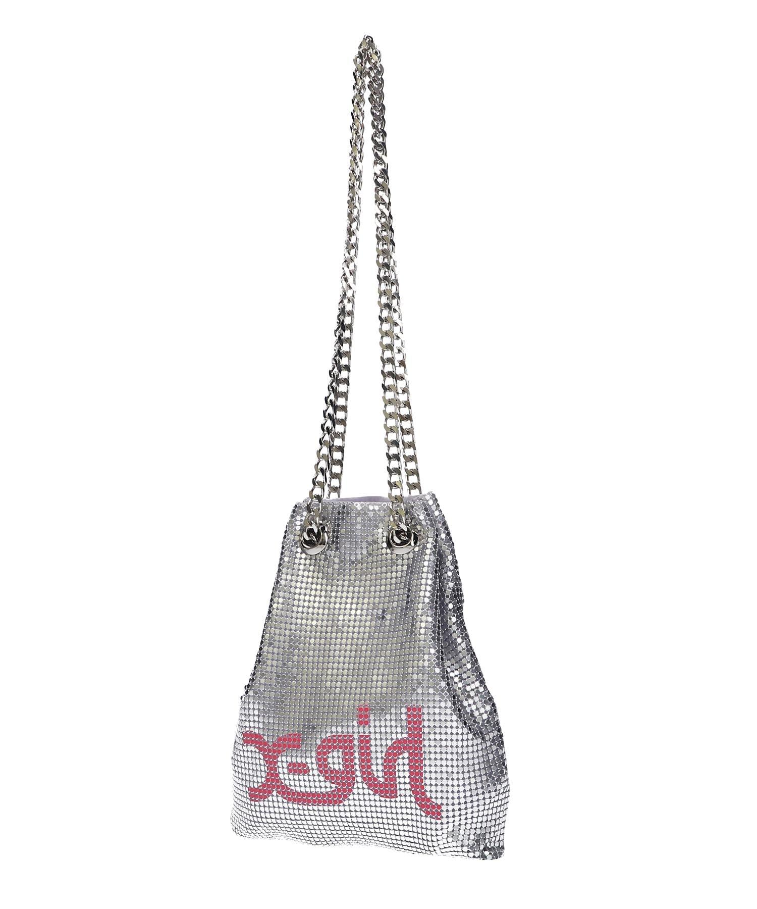 X-GIRL - Mills Logo Metal Mesh Bag - (Silver) by X-GIRL