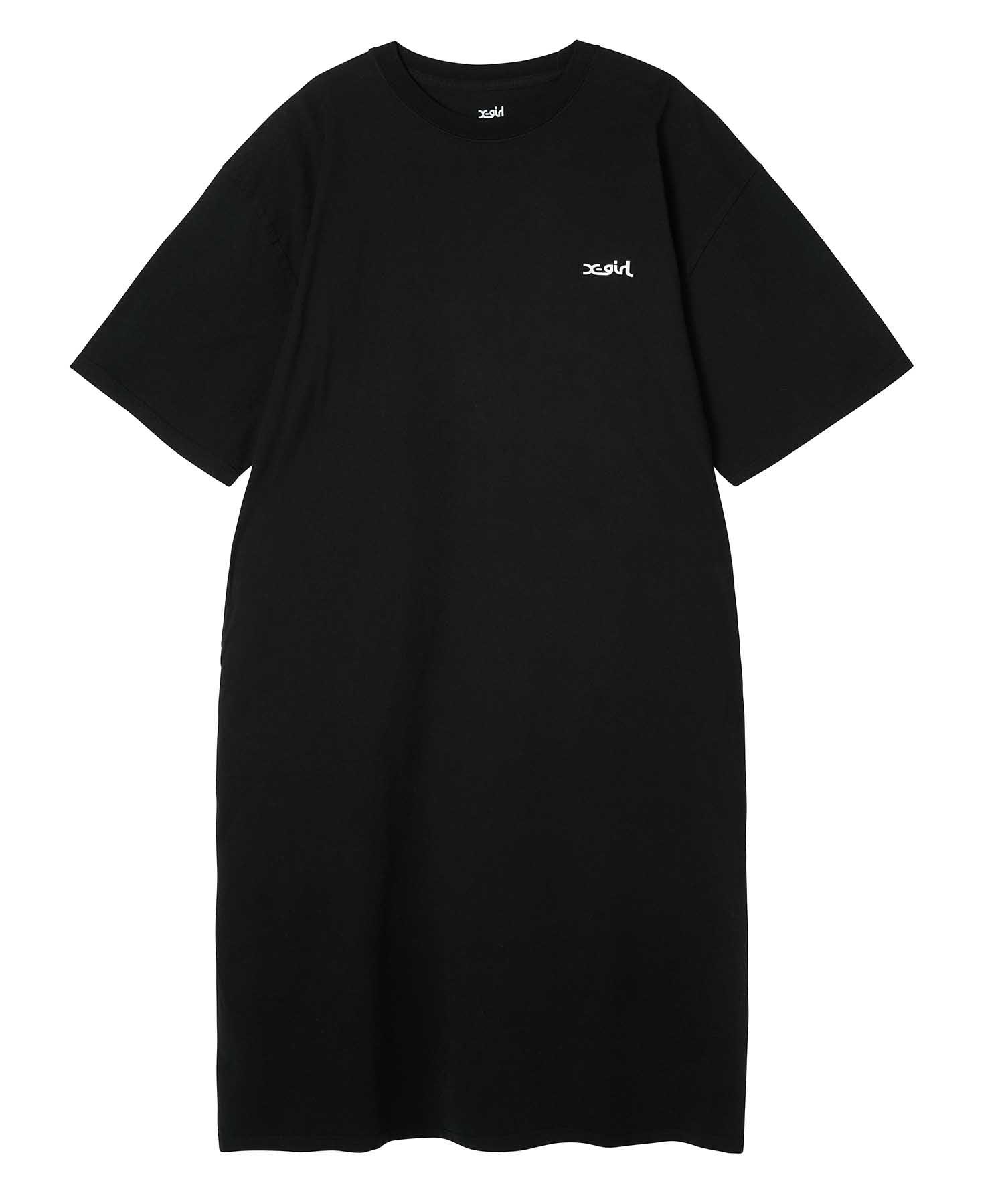 X-GIRL - Vertical Word Logo S/S Tee Dress - (Black) by X-GIRL
