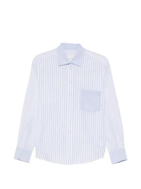 Dalia striped-pattern chest-pocket shirt by XACUS