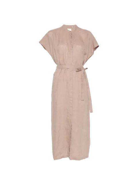 Nico belted cap-sleeve midi dress by XACUS
