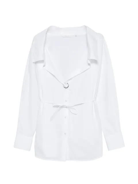 Zelda ring-detail belted shirt by XACUS
