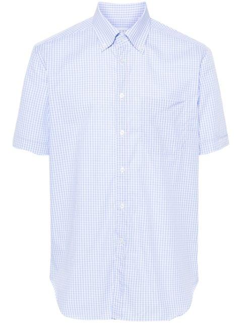 check-pattern cotton shirt by XACUS