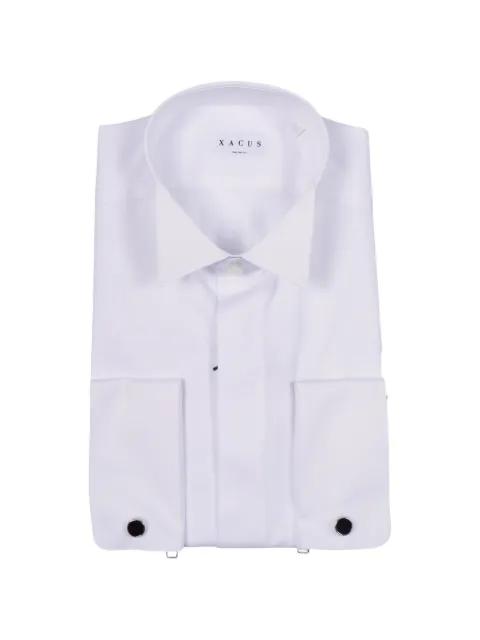 cufflink-detail button-down cotton shirt by XACUS