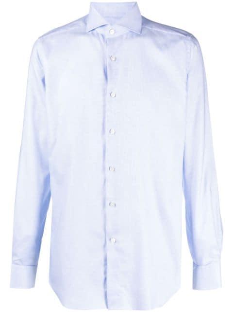 cutaway-collar organic cotton shirt by XACUS