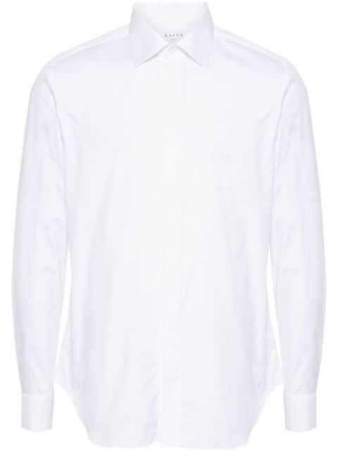 cutaway-collar poplin shirt by XACUS