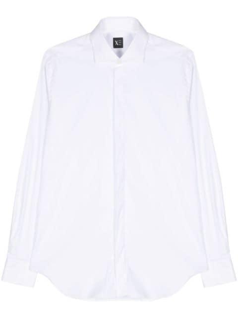 cutaway-collar poplin shirt by XACUS