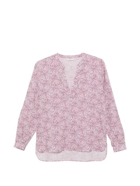 floral-print linen blouse by XACUS