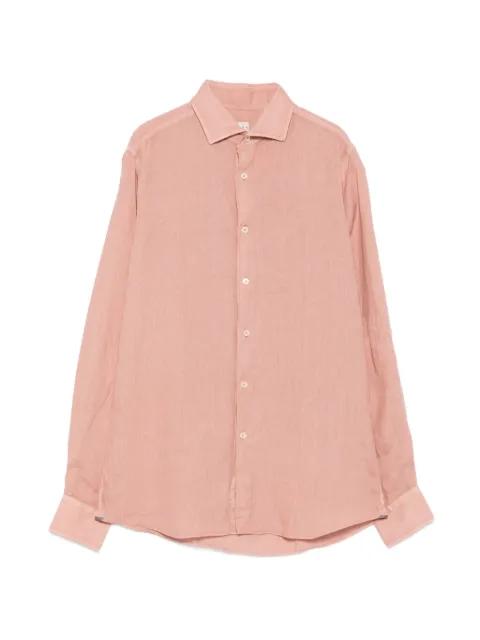 linen spread-collar shirt by XACUS