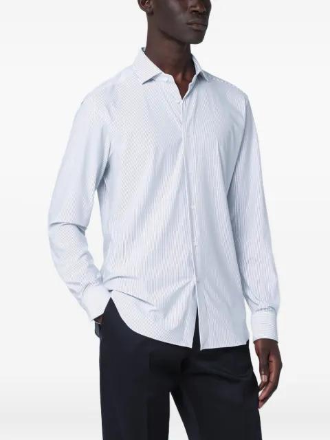 long-sleeve striped-pattern shirt by XACUS