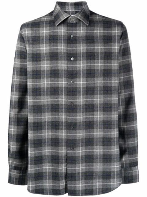 plaid-check print shirt by XACUS