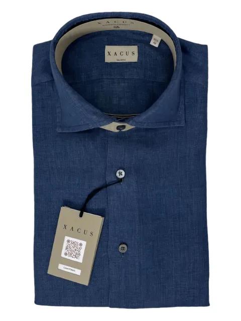 point-collar buttoned shirt by XACUS