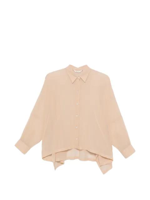 sheer drop-shoulder shirt by XACUS