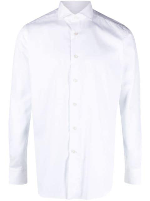 spread-collar cotton shirt by XACUS