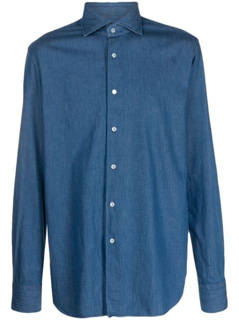 spread-collar cotton shirt by XACUS