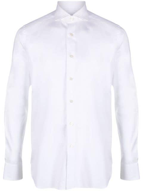 spread-collar cotton shirt by XACUS
