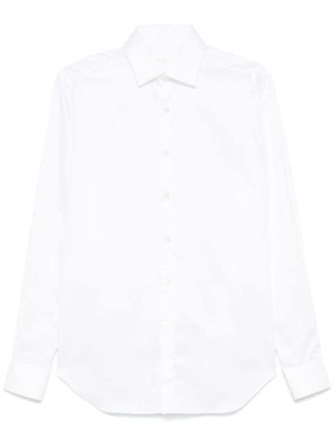 spread-collar twill shirt by XACUS