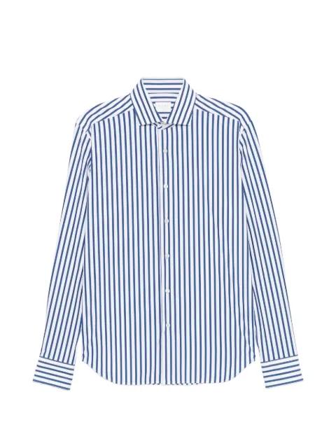 vertical-stripe long-sleeve shirt by XACUS