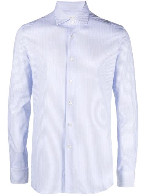 vertical stripe-print shirt by XACUS