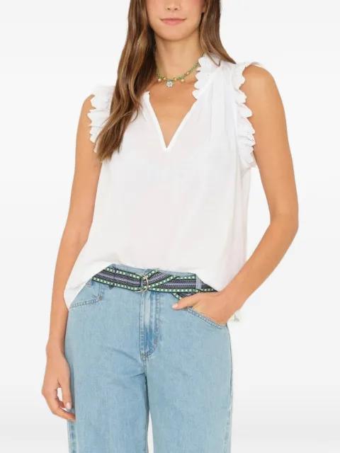 Bexie ruffled V-neck top by XIRENA