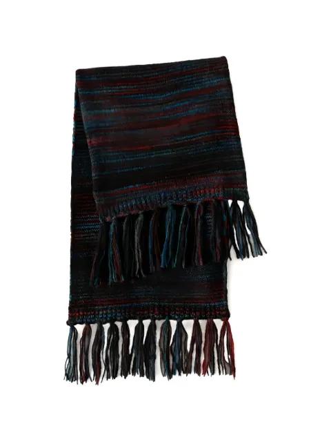 Fonda striped fringed scarf by XIRENA