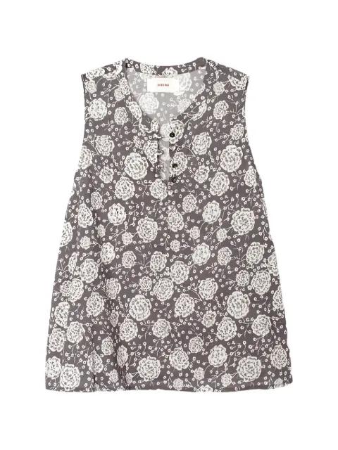 Tish floral-print buttoned top by XIRENA