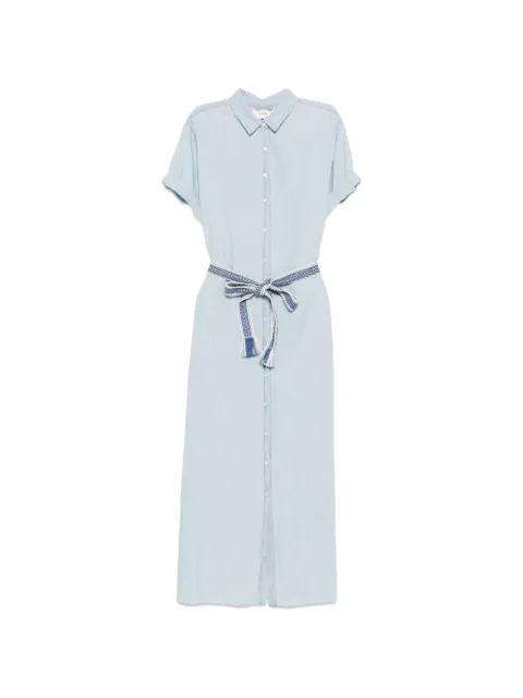 belted short-sleeve maxi dress by XIRENA
