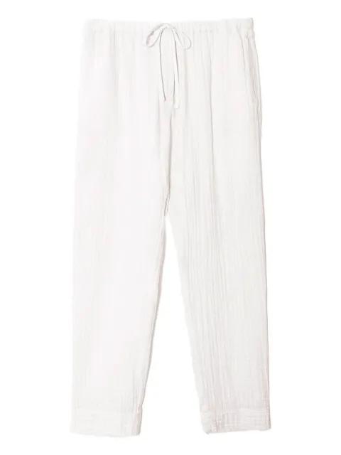 drawstring textured trousers by XIRENA