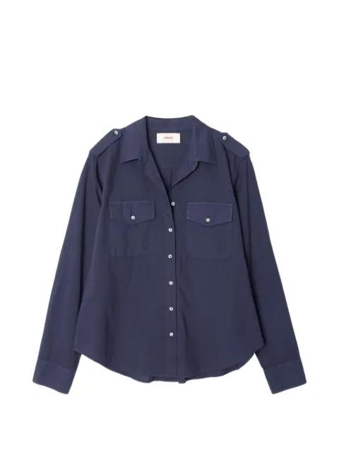 flap-pocket buttoned shirt by XIRENA