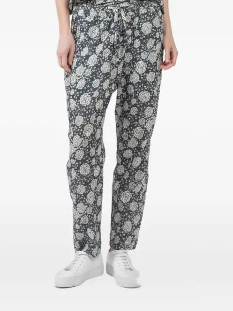 floral-print drawstring trousers by XIRENA
