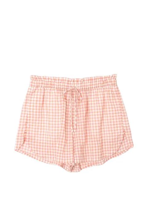 gingham-print shorts by XIRENA