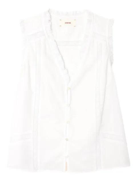 sleeveless ruffled top by XIRENA