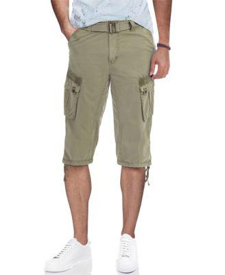 Big & Tall XRAY Belted Below Knee Long Cargo Shorts by XRAY