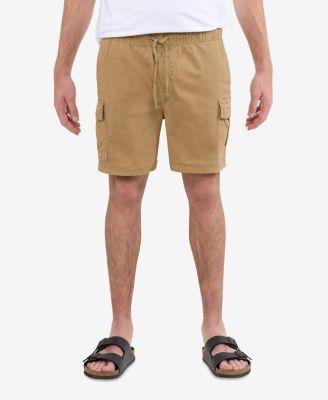 X RAY Men's 6 Inches Elastic Pull On Waistband Twill Cargo Shorts by XRAY