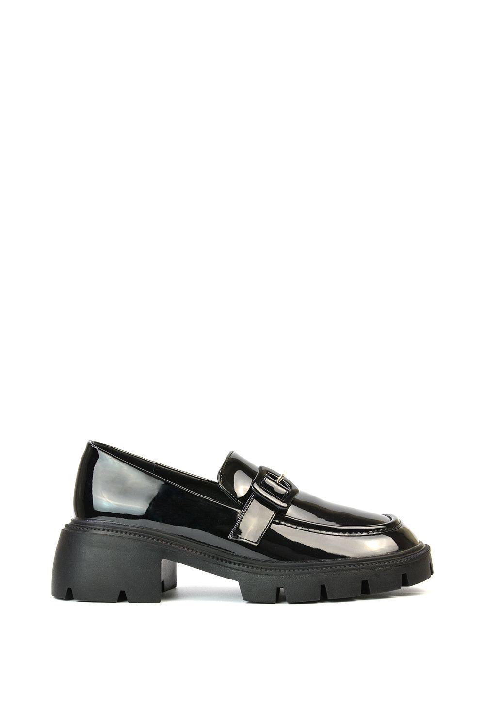 'Adelaide' Chunky Platform Block Heel Loafers by XY LONDON