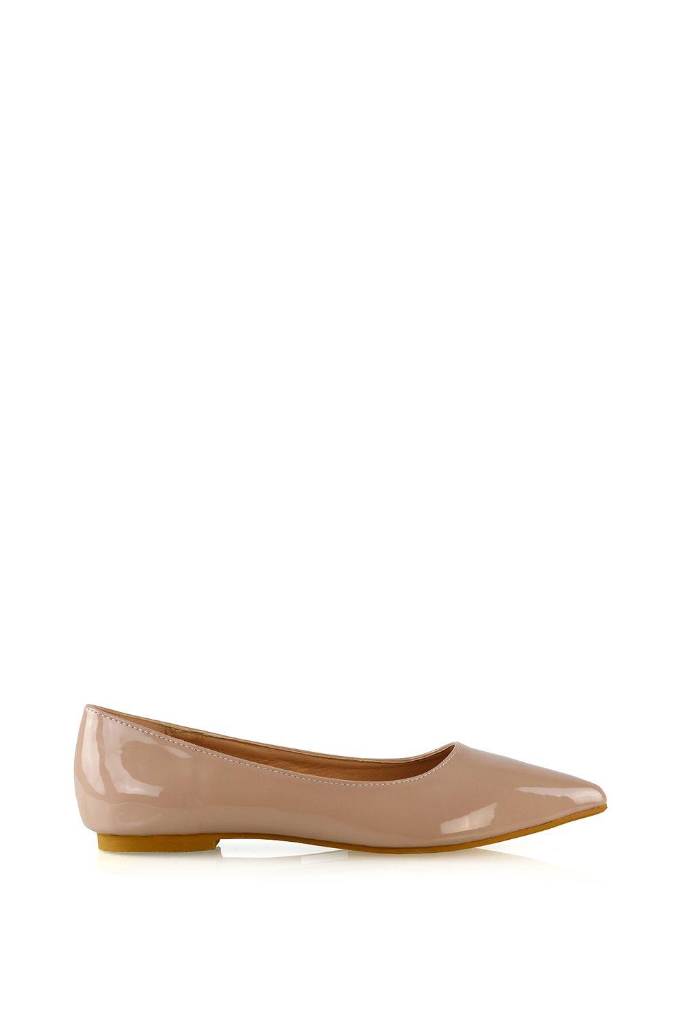 'Cordelia' Slip on Pointed Toe Flat Ballerina Pump Shoes by XY LONDON