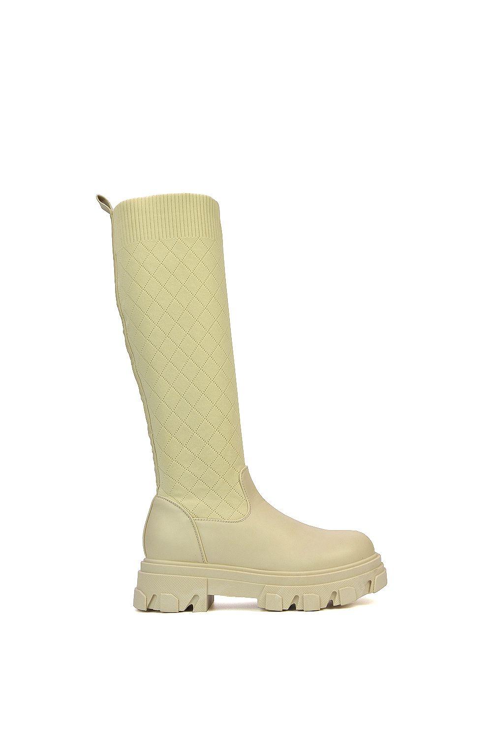 'Denah' Chunky Sole Knee High Sock Boots by XY LONDON 'Denah' Chunky Sole Knee High Sock Boots by XY LONDON