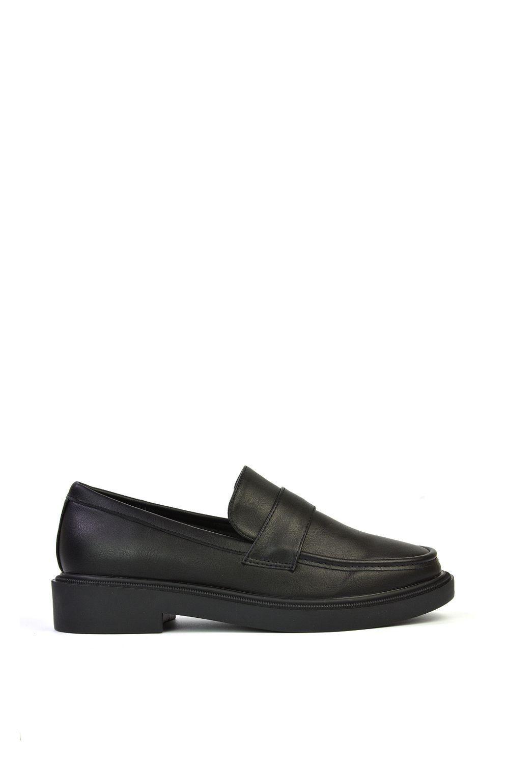 'Hanah' Chunky Loafers Flat Back To School Shoes by XY LONDON
