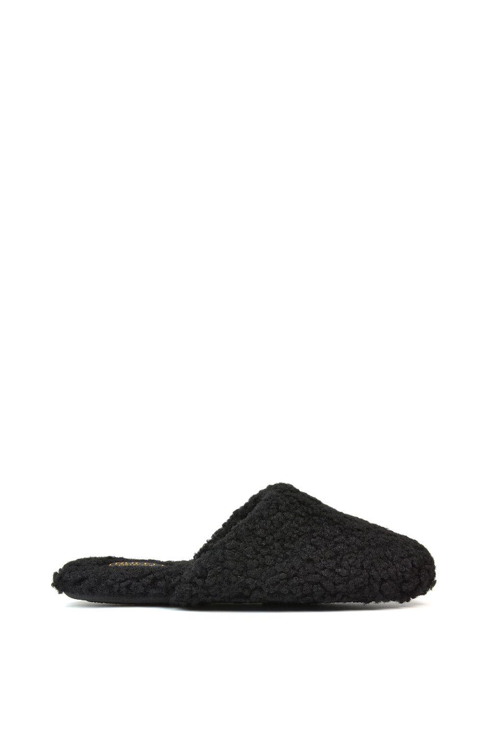 'Jody' Cosy Slip On Closed Round Toe Mule Flat Slippers by XY LONDON
