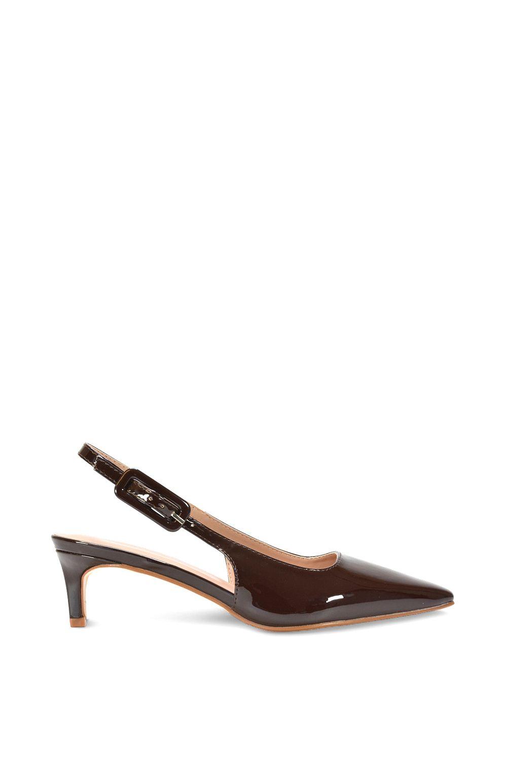 'Kelly' Kitten Heel Court Shoes With Slingback by XY LONDON
