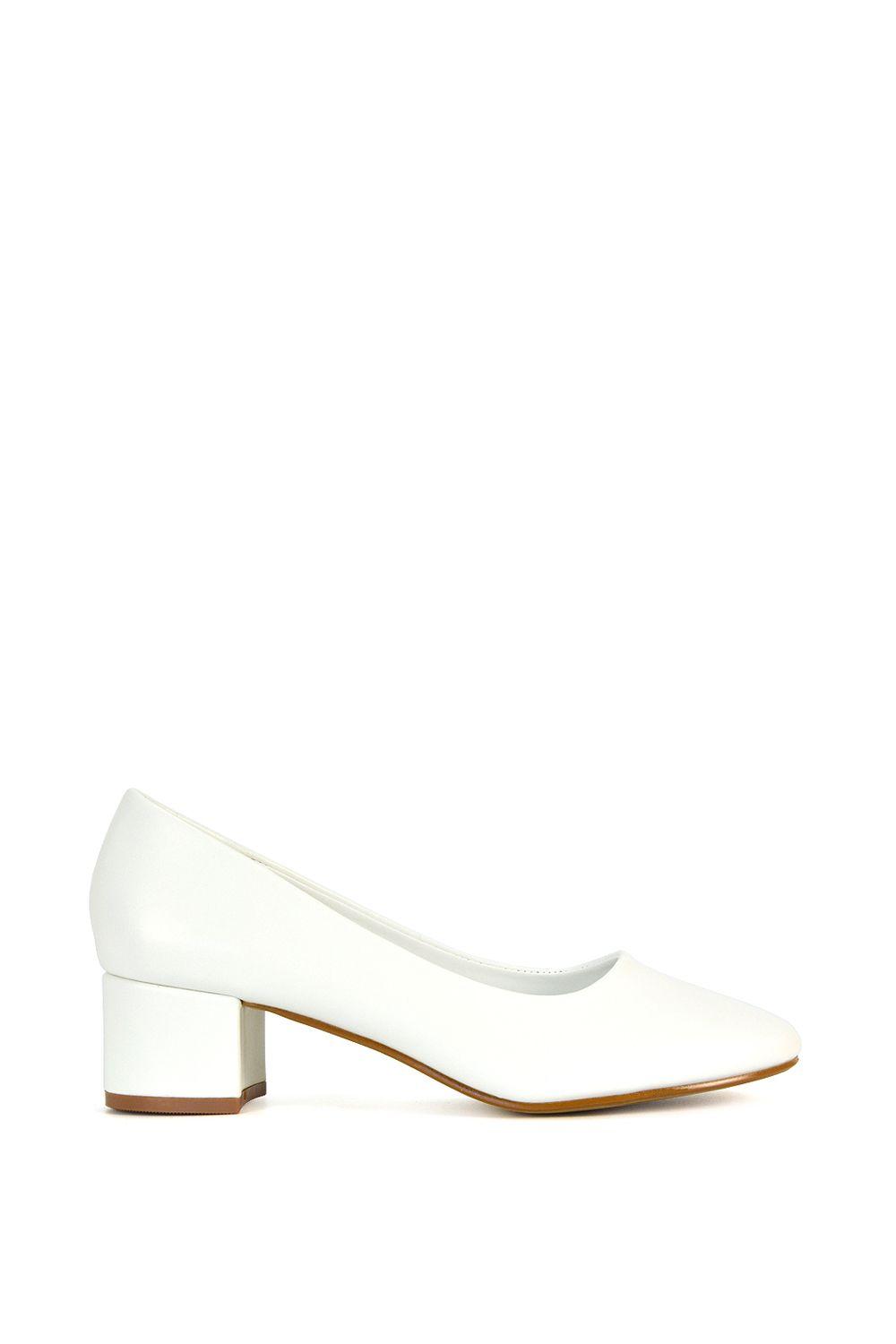 'Liberty' Low Block Heel Court Shoes by XY LONDON