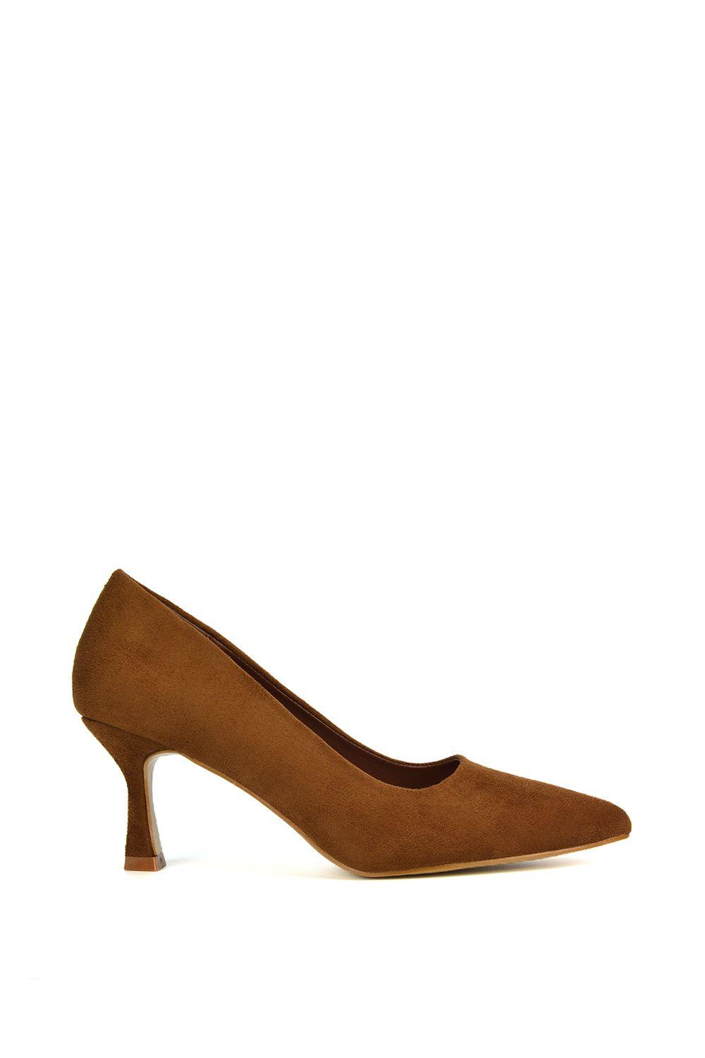 'Lisa' Mid Stiletto Court Shoe Heels With A Pointed Toe by XY LONDON
