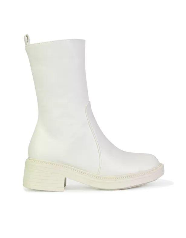 'Senna' Calf High Cleated Sole Boots by XY LONDON