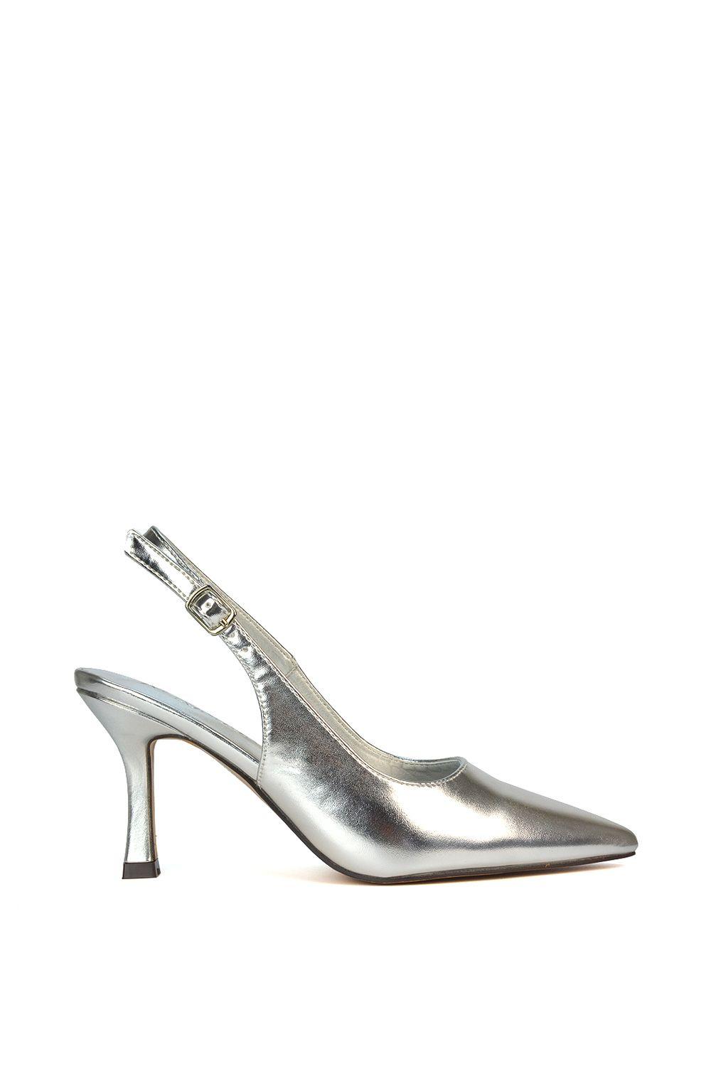 'Valerie' Stiletto High Heel Closed Toe Slingback Court Shoes by XY LONDON